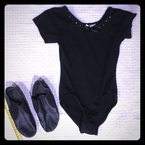 leotard and capezio dancing/ballet/acting shoes